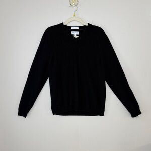 John W. Nordstrom 100% Cashmere Women's Black V-Neck Sweater